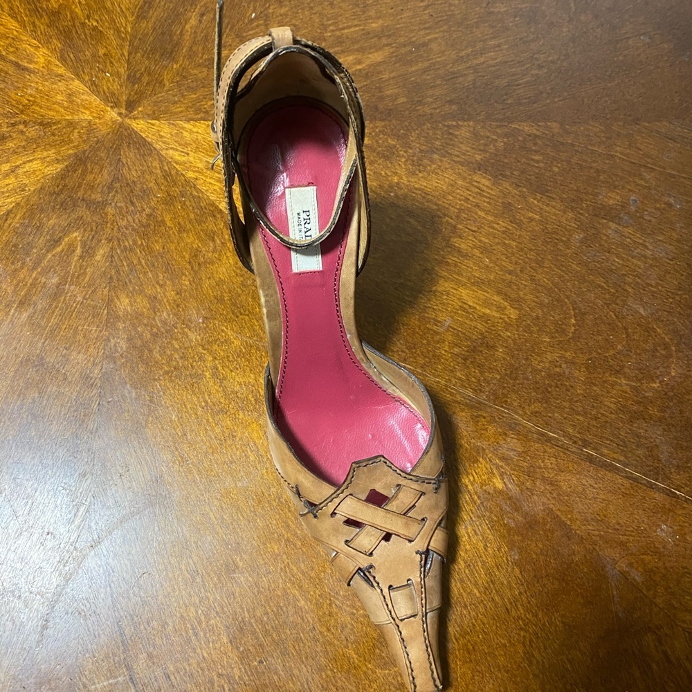 Prada Women's Brown Leather Heels